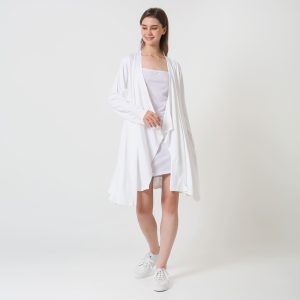 Blanco-Assymetrical-Cardigan-White-Front