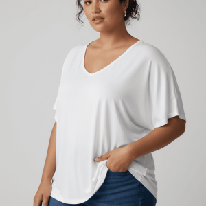 Blanco Batwing Blouse