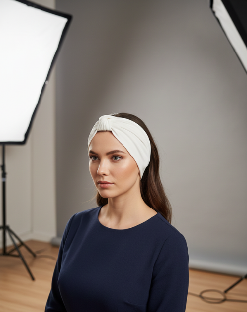 Home blanco tied hippy headband