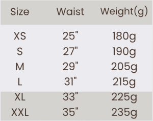 Halter Top Size Chart