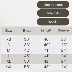 Denna Dress Size Chart