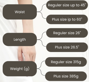 Short Wrap Skirt Size Chart