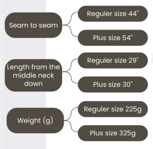 Tribby Poncho Size Chart